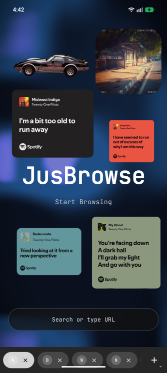 JusBrowse Screenshot